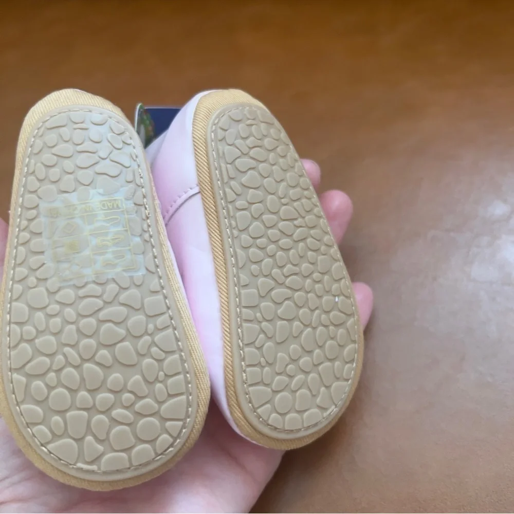Baby Girl Infant Pink Shoes with Bow Accent Sz 19 9-12 months NWT